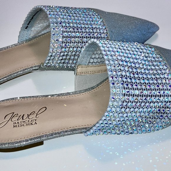 Jewel Badgley Mischka Felina Mules Size 8 NWOT - Picture 5 of 7